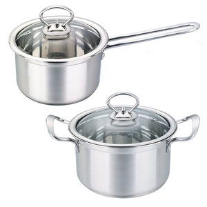 特厚小汤锅食品级不锈钢复合底锅单双柄炖汤煮面锅电磁炉通用奶锅