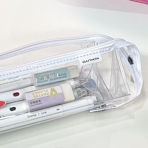 2022新款日本国誉透明PVC笔袋大容量多功能防水高颜值创意文具盒