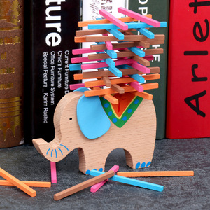 木制大象骆驼平衡木叠叠高 叠叠乐亲子互动游戏儿童早教益智玩具