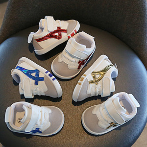 小溜宝春秋0-3岁男女童鞋软底婴儿学步鞋透气防滑宝宝小白鞋