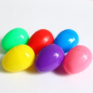 6cm复活节彩蛋 塑料装饰开口扭蛋彩蛋壳手绘压床红蛋婚庆儿童玩具