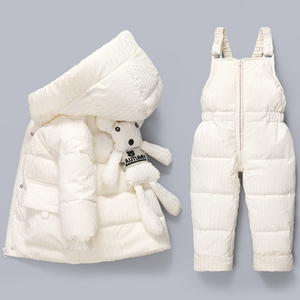 宝宝羽绒服女童套装两件套男童1-3岁2婴幼儿免洗冬装儿童新款外套