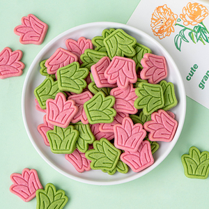 网红小草饼干纸杯蛋糕装饰品粉色绿色小草造型饼干甜品杯派对装扮