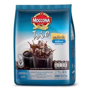 现货 泰国MOCCONA冰美式咖啡 无糖配方sugar free 一包27条