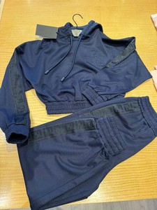 Fendi 芬迪女款双侧logo深蓝色运动卫衣运动裤套装