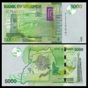 满30包邮 乌干达5000先令2019年P-51全新UNC非洲外国钱币纸币真币