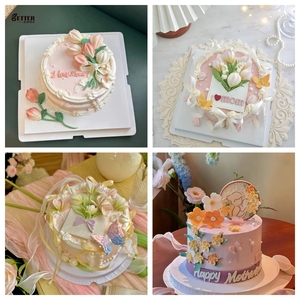 母亲节蛋糕妈妈手绘翻糖糕来图定制创意动物奶油生日蛋糕青岛同城