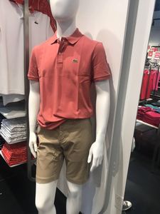 代购美国正品Lacoste 法国鳄鱼 男士经典纯色 polo衫短袖包税直邮