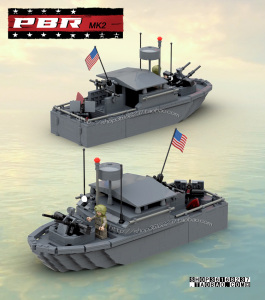 lego乐高MOC电子图纸 军事系列 越战 美 PBR MK2 内河巡逻艇 PDF