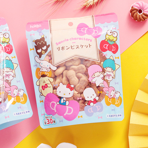 日本进口北陆制果凯蒂猫hellokitty饼干牛奶味蝴蝶结造型儿童零食