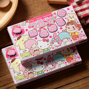 日本进口零食不二家三丽鸥巧克力凯蒂猫kitty联名草莓儿童小糖果