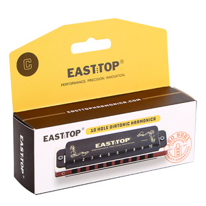 Easttop东方鼎T008K十孔蓝调布鲁斯口琴10孔入门C调初学者练习款