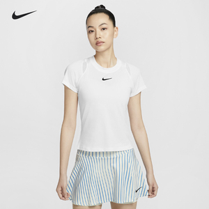 Nike耐克官方女速干短袖网球上衣夏季新款透气运动拼接网眼FV0262