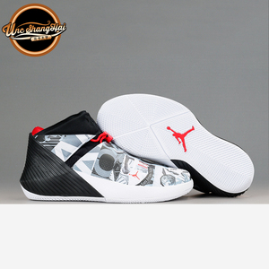 北卡大学 AIR JordanZer0.1 威少1一代涂鸦黑白篮球鞋AO1041-104