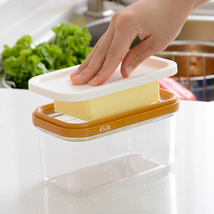 日本进口黄油切割盒长方形保鲜存储盒子分割切割器黄油粒保存盒
