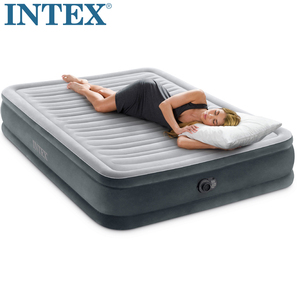 INTEX2代充气床单人豪华内置电泵气垫床双人加大加厚线拉充气床垫