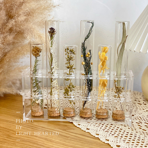 直口软木塞玻璃瓶高硼硅试管玻璃瓶干花植物标本材料包许愿漂流瓶