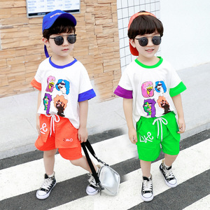 童装男女童夏装2019新款套装儿童洋气夏季短袖两件套帅气韩版潮