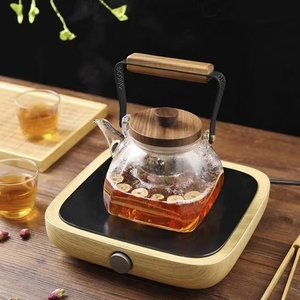 奇高蒸煮茶壶玻璃花草茶壶煮茶壶泡茶两用电陶炉专用壶耐热茶壶