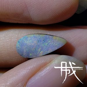 【月成】天然母岩铁欧泊砾岩 澳大利亚昆士兰欧珀裸石1.1克拉粉彩