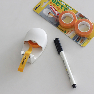 日本进口食品袋封口胶带手写标签贴纸磁铁吸胶带架收纳瓶罐保鲜盒