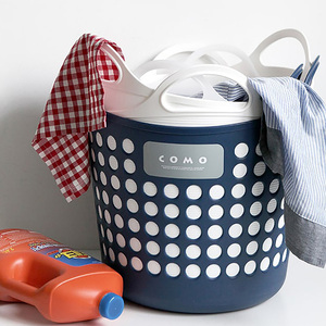 日本进口脏衣篮子家用塑料衣服收纳筐浴室洗衣框玩具篓杂物收纳桶