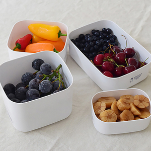 日本进口抗菌保鲜盒水果蔬菜带盖密封收纳盒冰箱保存盒便当小饭盒
