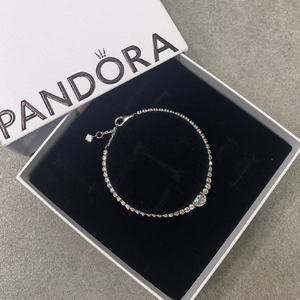 Pandora潘多拉925银闪光光环网球手链女送闺蜜轻奢礼物599416C01