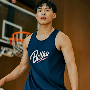 BALLHO运动上衣篮球背心夏季美式健身篮球坎肩无袖吸汗速干t恤男