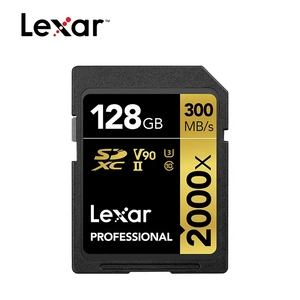 Lexar雷克沙SD卡128G 2000x超高速280M单反相机4K微单V90索尼佳能