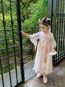 2023夏季新款儿童古装汉服中国风连衣裙女童公主裙仙女裙长裙礼服