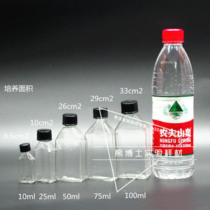 10ml25ml50ml100ml250玻璃螺口细胞培养瓶斜口瓶玻璃细胞瓶斜颈瓶