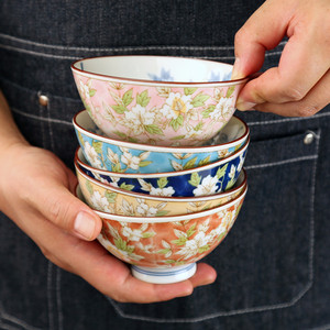 日本碗原装进口家用日式陶瓷小碗单个精和风樱花五色网红饭碗餐具