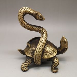 铜玄武摆件乌龟龙龟蛇家用装饰品铜器