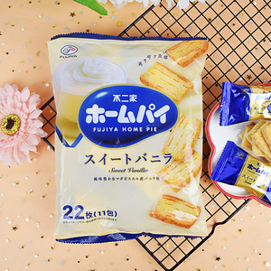日本进口零食不二家饼干系列香草味千层酥性面包干小麦黄油味曲奇