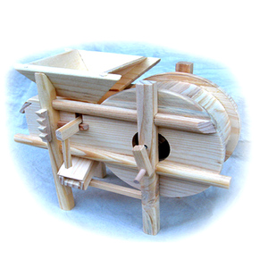 木制吹谷车模型 古代仿古南方打稻谷小农具 木质脱粒机创意装饰品