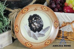 AMILICA野猪乡村系列陶瓷水果干果糖果零食盘餐托盘装饰盘58包邮