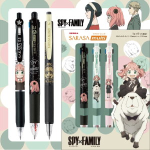 现货日本SARASA斑马间谍过家家限定中性笔套装多功能4＋1自动铅笔