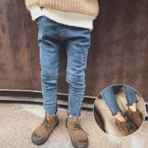 新款冬装韩版儿童装男童修身加绒加厚铅笔裤中大童潮…