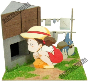 日本Sankei迷你纸模型小屋立体宫崎骏吉卜力小梅看龙猫MP07-46