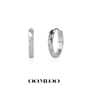OOMEOO 原创设计纯银小耳扣养耳洞圈圈耳环小众设计男女情侣耳饰