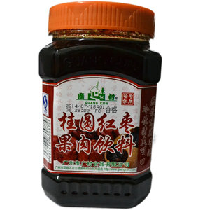 新日期 广村桂圆红枣茶酱 蜂蜜果味茶含果肉1kg瓶装冲饮品 热饮茶