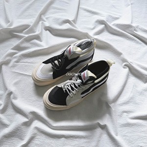 Vans Classics Sk8 Hi Ext ABC支线联名黑白麂皮解构高帮百搭板鞋