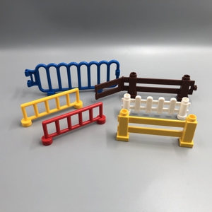兼容乐高积木散装大颗粒围栏护栏拼装益智动物木栏零配件栅栏玩具