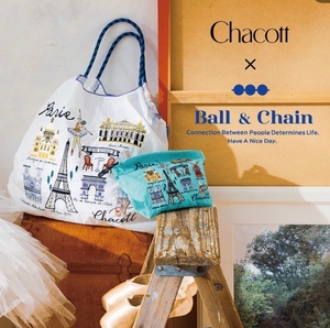 日本代购ball chain x Chacott铁塔芭蕾舞限定收纳袋购物袋单肩包