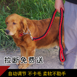 狗链子遛狗牵引绳大型犬阿拉斯加金毛中型犬萨摩八股狗绳自动收缩