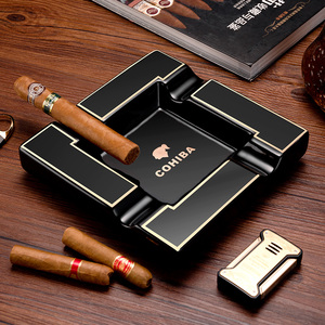 CIGARLOONG茄龙雪茄烟灰缸陶瓷创意大口径雪茄烟槽办公室专用烟缸