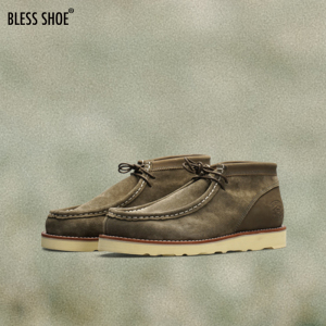 BLESS SHOE WALLABEE 20AW 手工制麂皮袋鼠鞋休闲马丁靴工装男靴