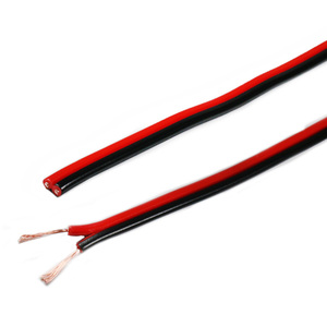 0.5平方 国标双色红黑并线 无氧纯铜 2两芯RVB护套线平行电源线缆