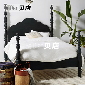 【BEIDIAN贝店】软包床/美式乡村复古风床/双人床/实木床/可定制